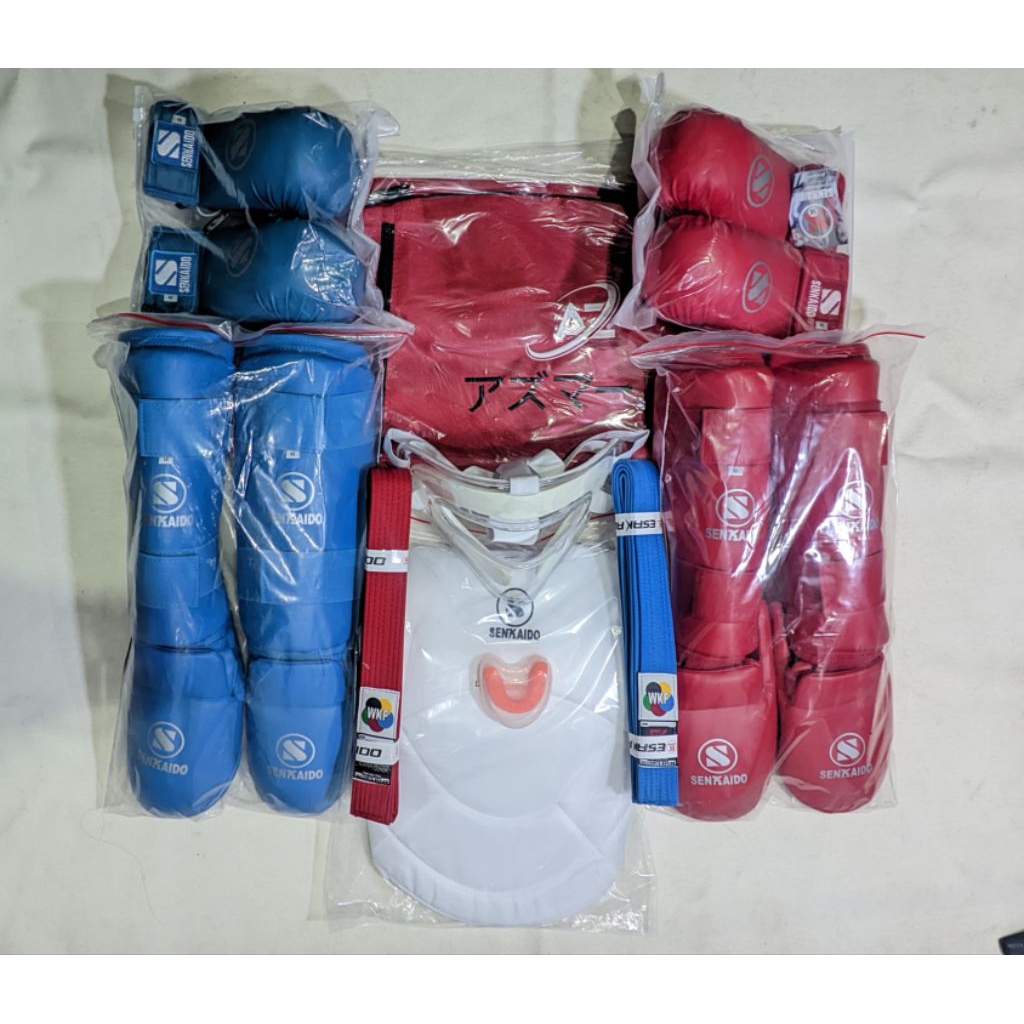 Paket Lengkap Karate 1 Set Alat Kumite Senkaido 100%Original
