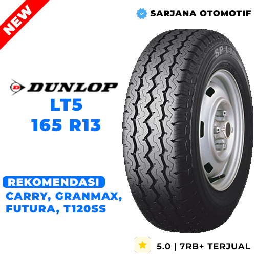 Ban Mobil Muatan Dunlop LT5 165 R13 8PR Tubeless Produksi Terbaru
