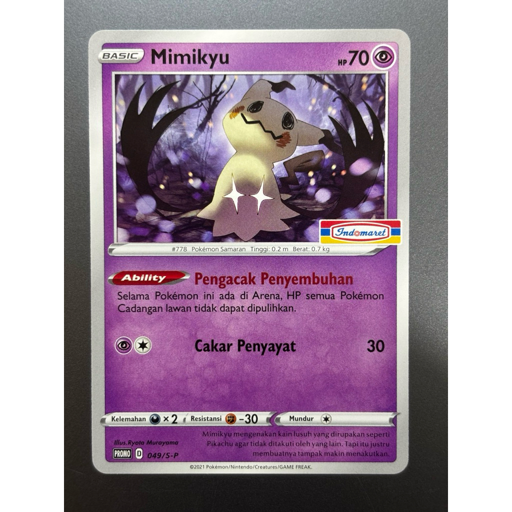 Mimikyu 049/S-P Promo Indomaret 2021 | Kartu Pokemon TCG Indonesia