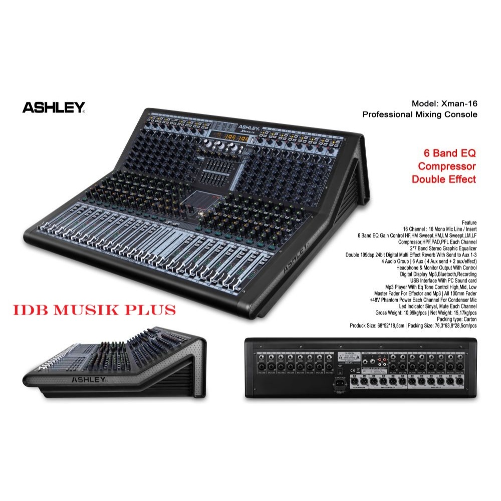 Mixer 16 Ch Ashley XMAN16 XMAN 16 Original