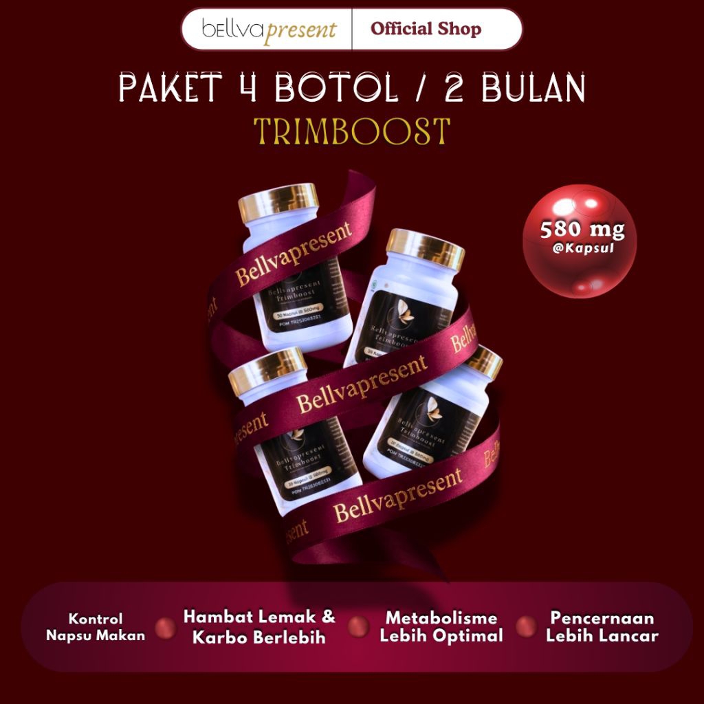 PAKET HEMAT PELANGSING BADAN TRIMBOOST 2 BULAN PELANGSING AMPUH HERBAL CEPAT AMAN MENURUNKAN BERAT B