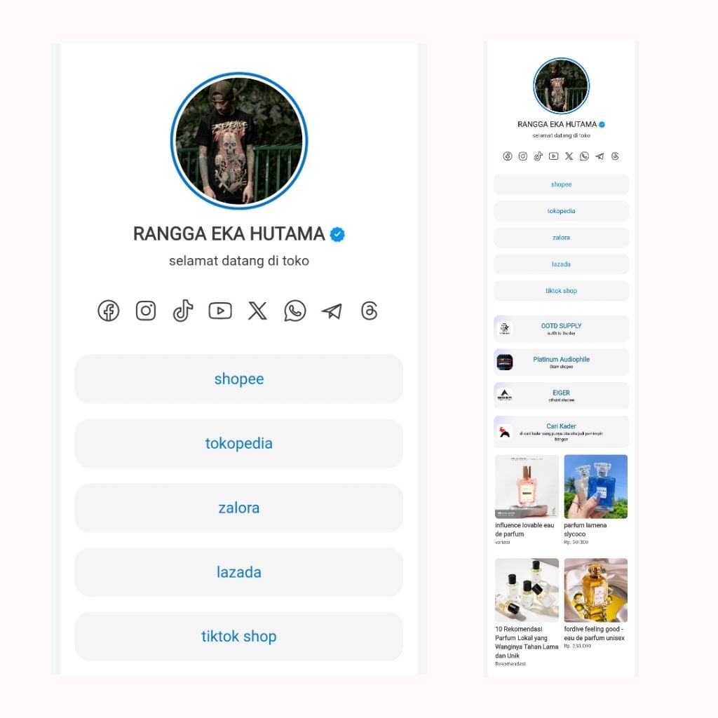 template blogspot - template biolink - template linktree