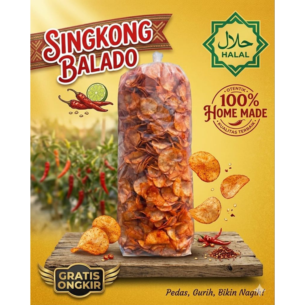 kripik singkong original/kripik jadul 1kg/keripik singkong renyah
