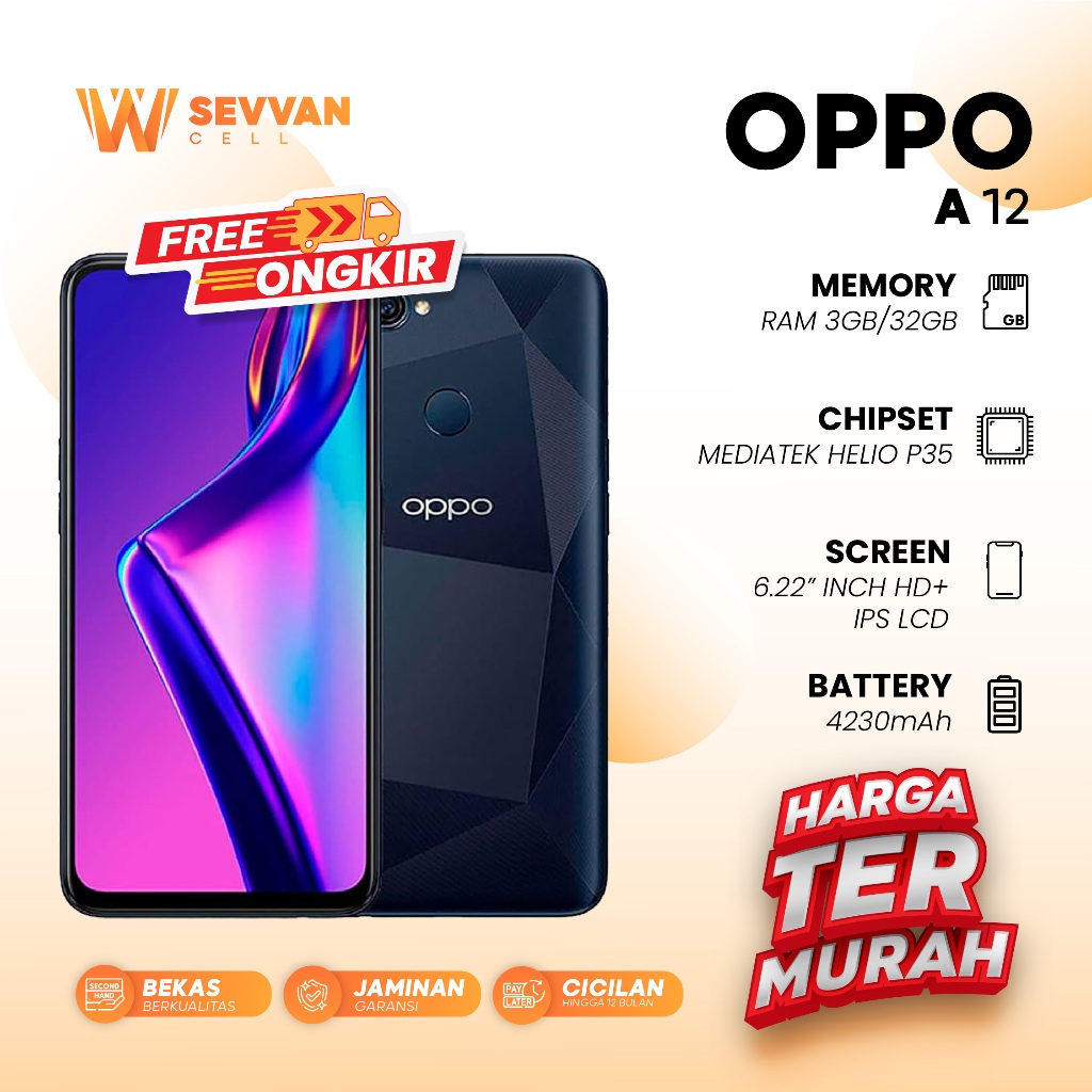Handphone Oppo A12 Ram 3 32GB