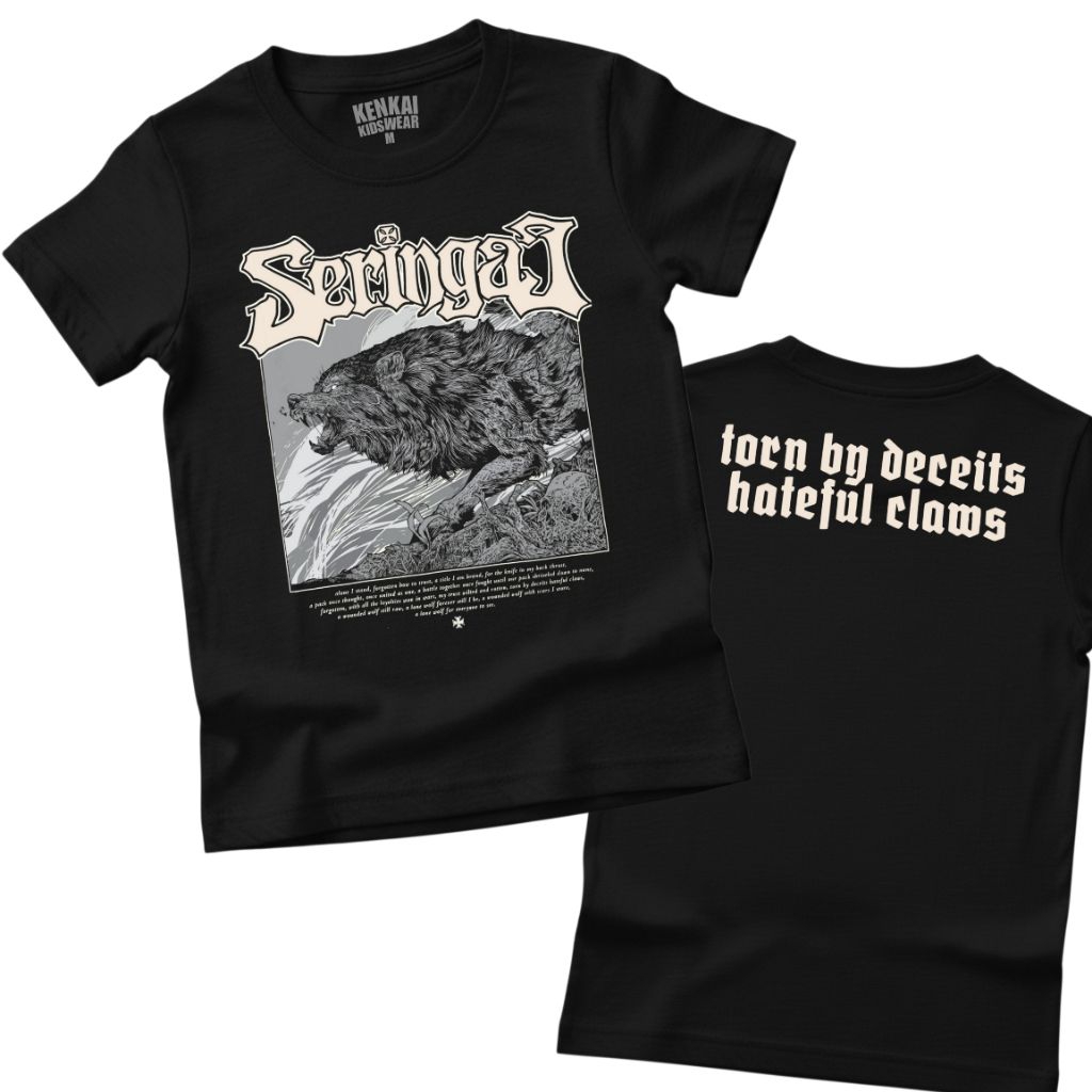 Kaos Band Anak seringai lone wolf
