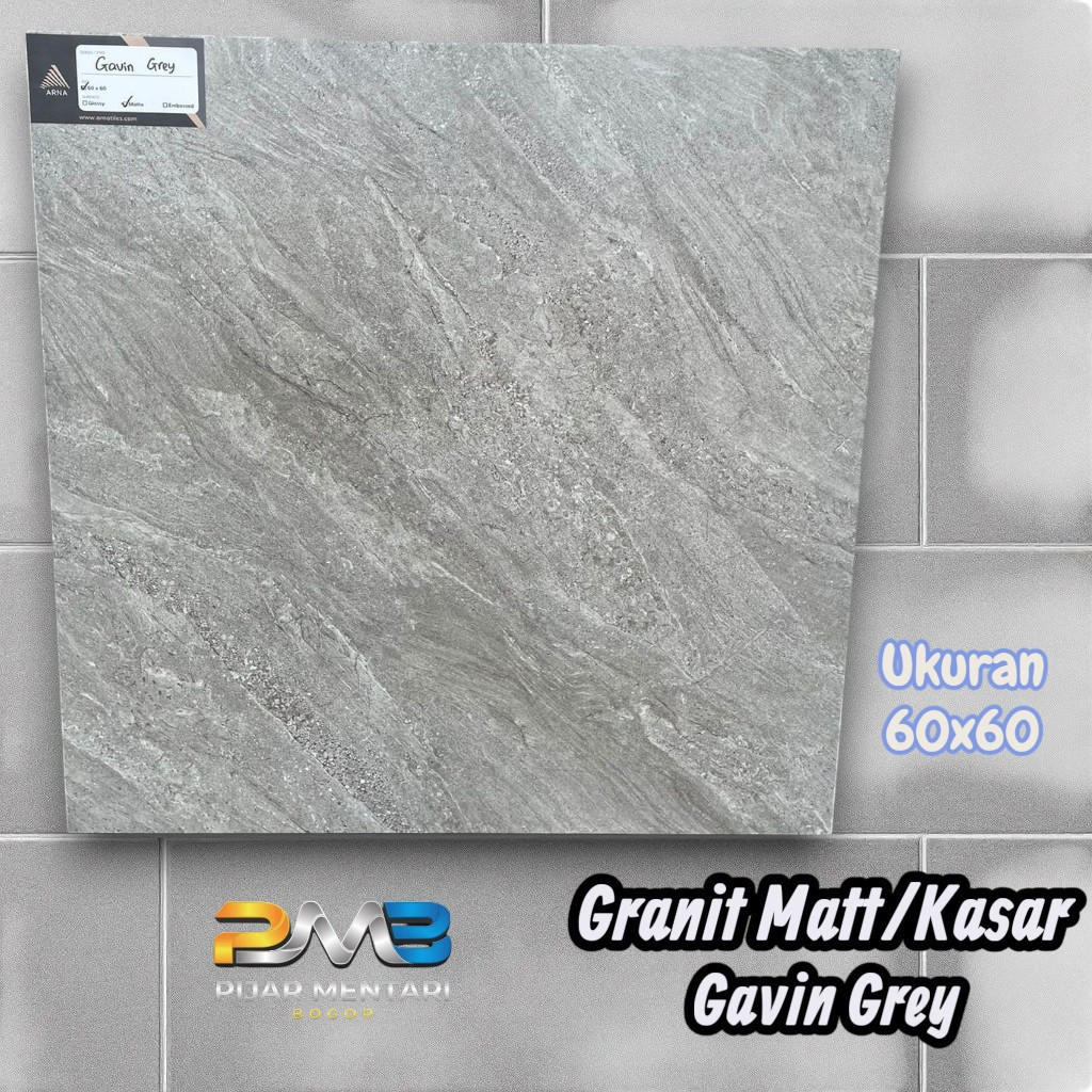 Granit Lantai Dinding Kasar/Matt GAVIN GREY 60x60 ARNA