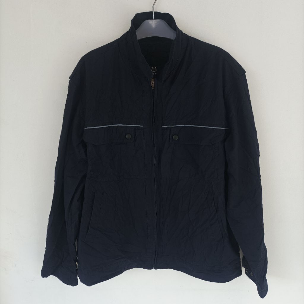 JAKET CASUAL PRIA ZIBEN NAVY SIZE FIT XL J027