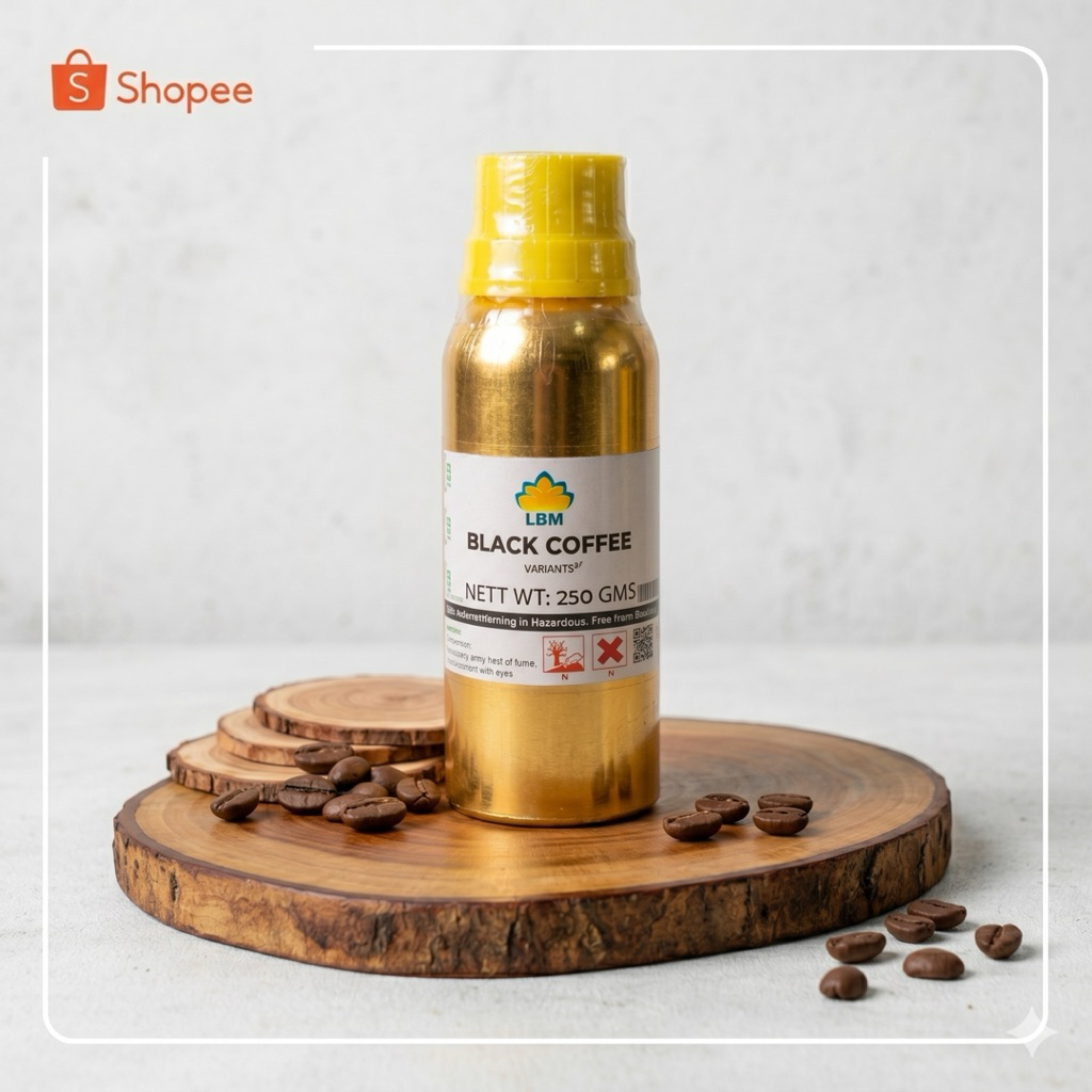 Bibit Parfum LBM Fragrance Black Coffee Premium Non Alkohol Tahan Lama Kemasan Segel 100gr 250gr