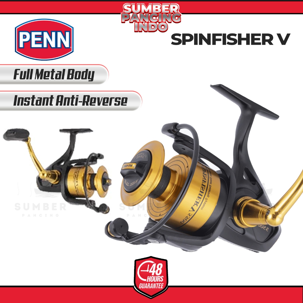 PENN Reel Spinning SPINFISHER V 3500-5500 Reel Spinning Tangguh dengan Water Tight Design