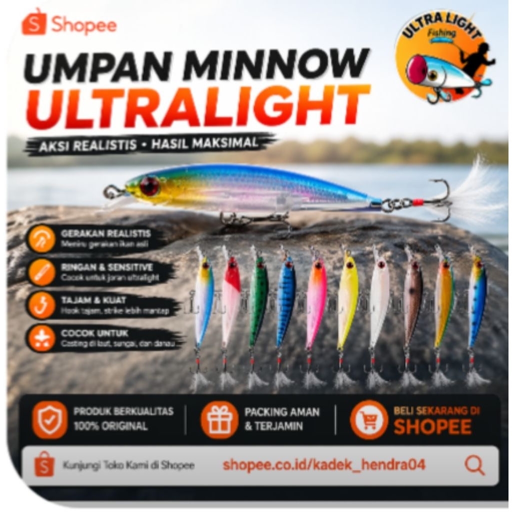 H. 001 umpan minnow 7gr.. 9cm floating