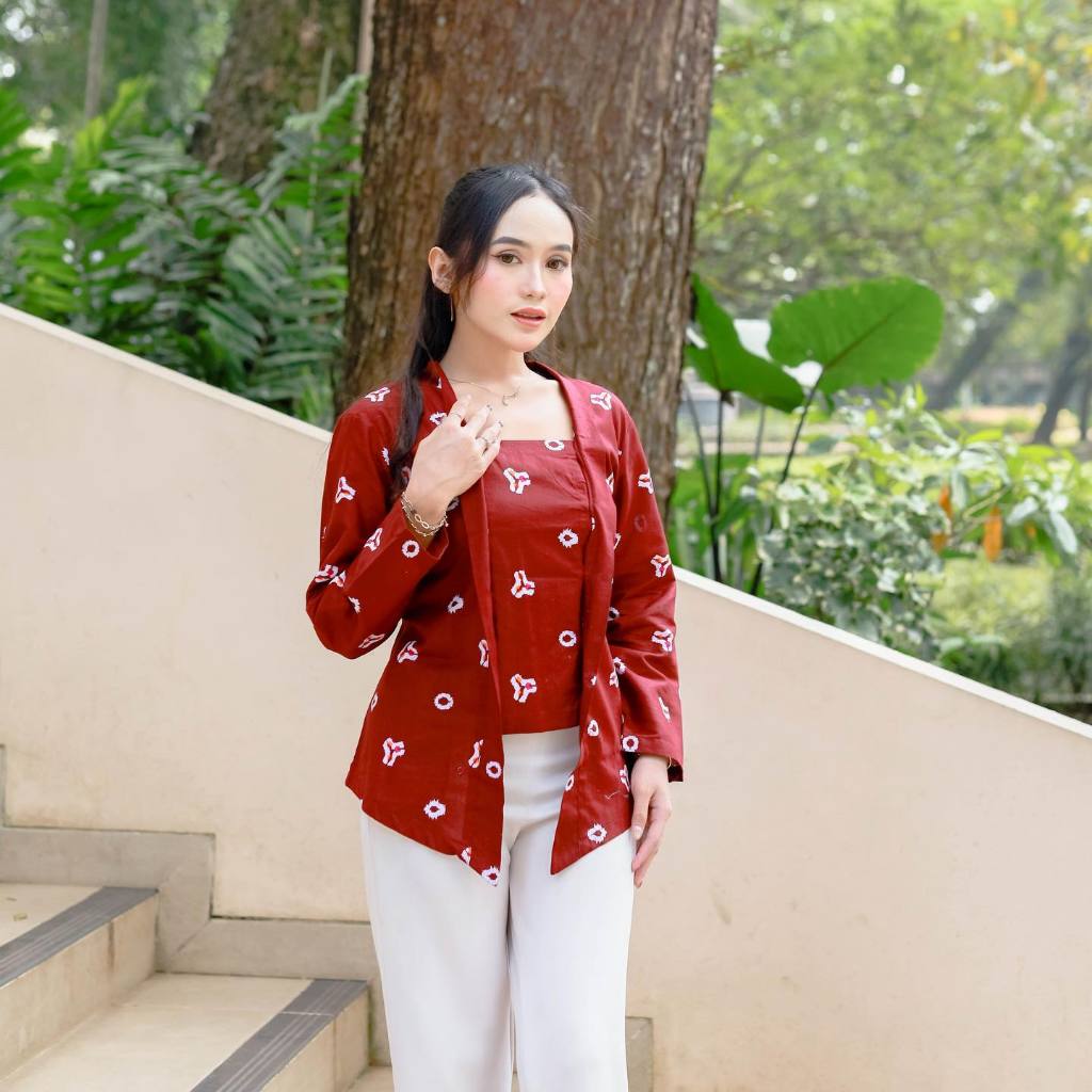 Benang Raja Atasan Katun Kutubaru Jumputan