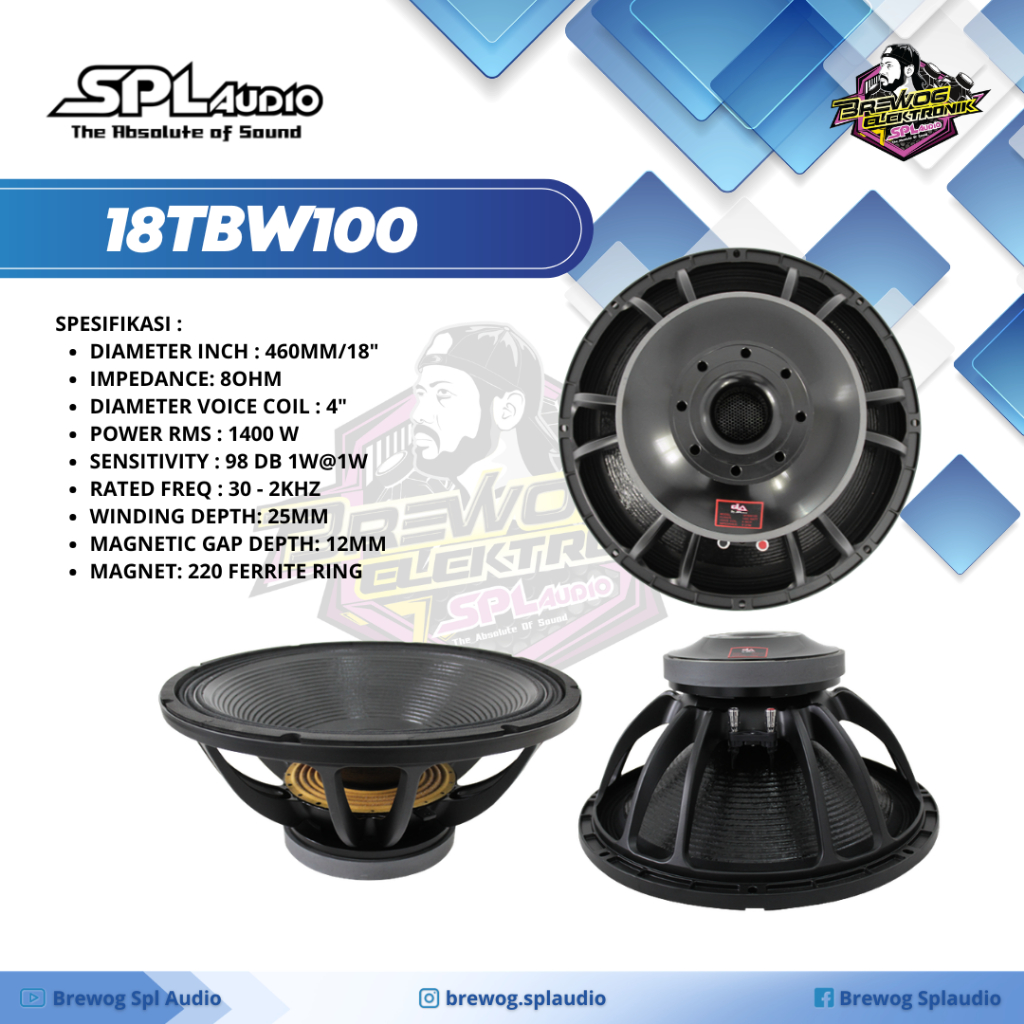 CLA 18TBW100 ORIGINAL BREWOG SPL AUDIO
