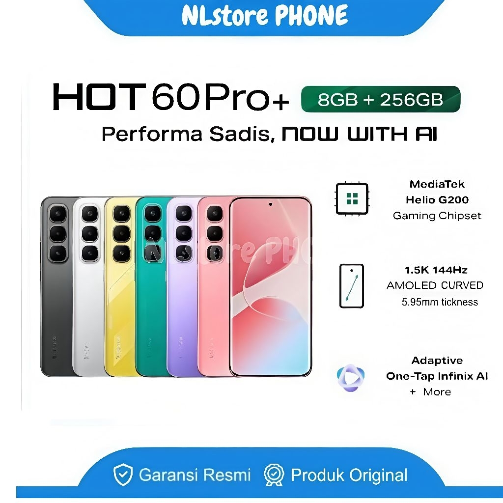 NEW PRODUK INFINIK HOT 60 PRO + 8GB/256GB GARANSI FULL SELURUH INDONESIA