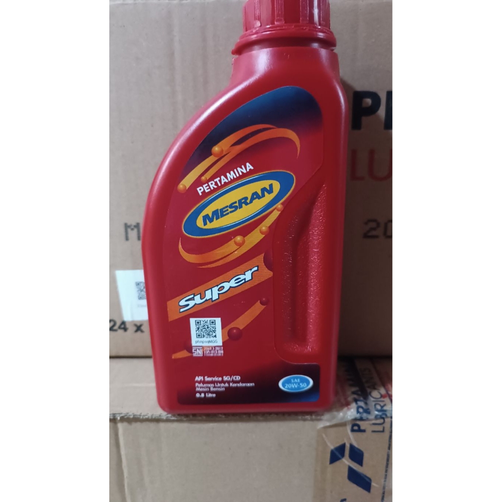 Oli Pertamina MESRAN SUPER 800ml SAE 20w50 (1 dus isi 24 botol )