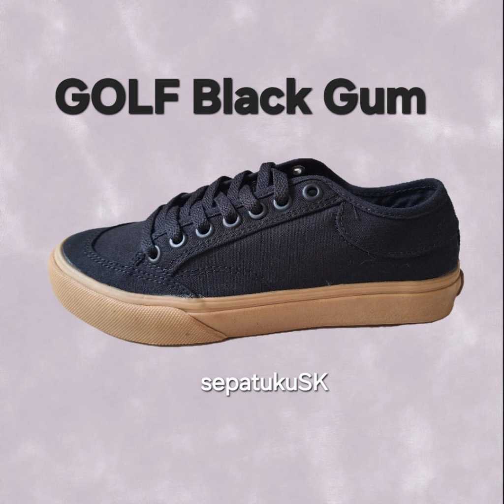 LUCKY STAR GOLF Black gum/sepatu sneakers/sepatu casual unisex