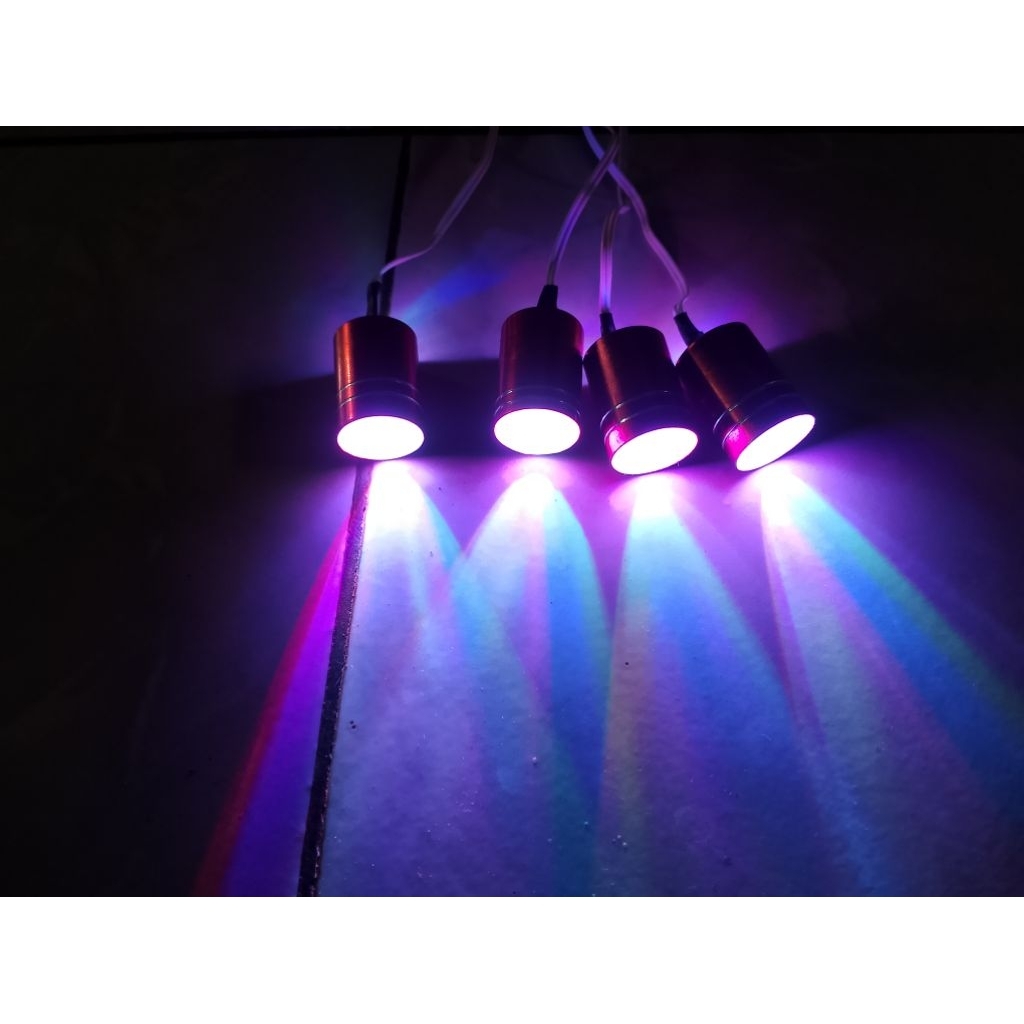 lampu lighting sorot miniatur RGB plus modul 3 warna