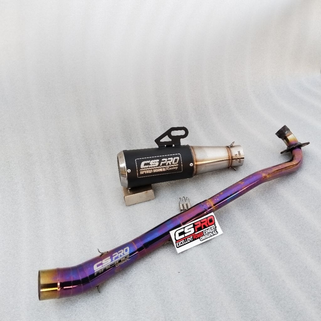 Cs pro original knalpot racing revo Jupiter kharisma supra type black short gada