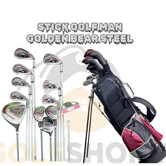 Stick Golf Man Golden Bear Golf Shaft Steel Second Original Fullset Bag Golf