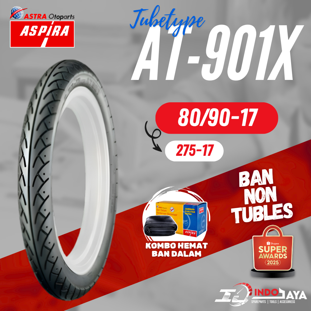 [BAYAR DI TEMPAT] BAN ASPIRA TUBETYPE (NON TUBELESS) AT-901X / AT901 X / BAN LUAR ASPIRA RING 17 ( 2