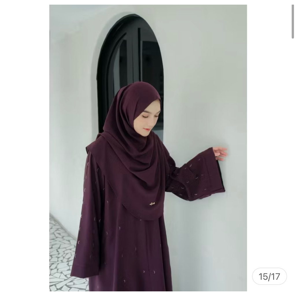 Moon Abaya All_busyra set pashmina