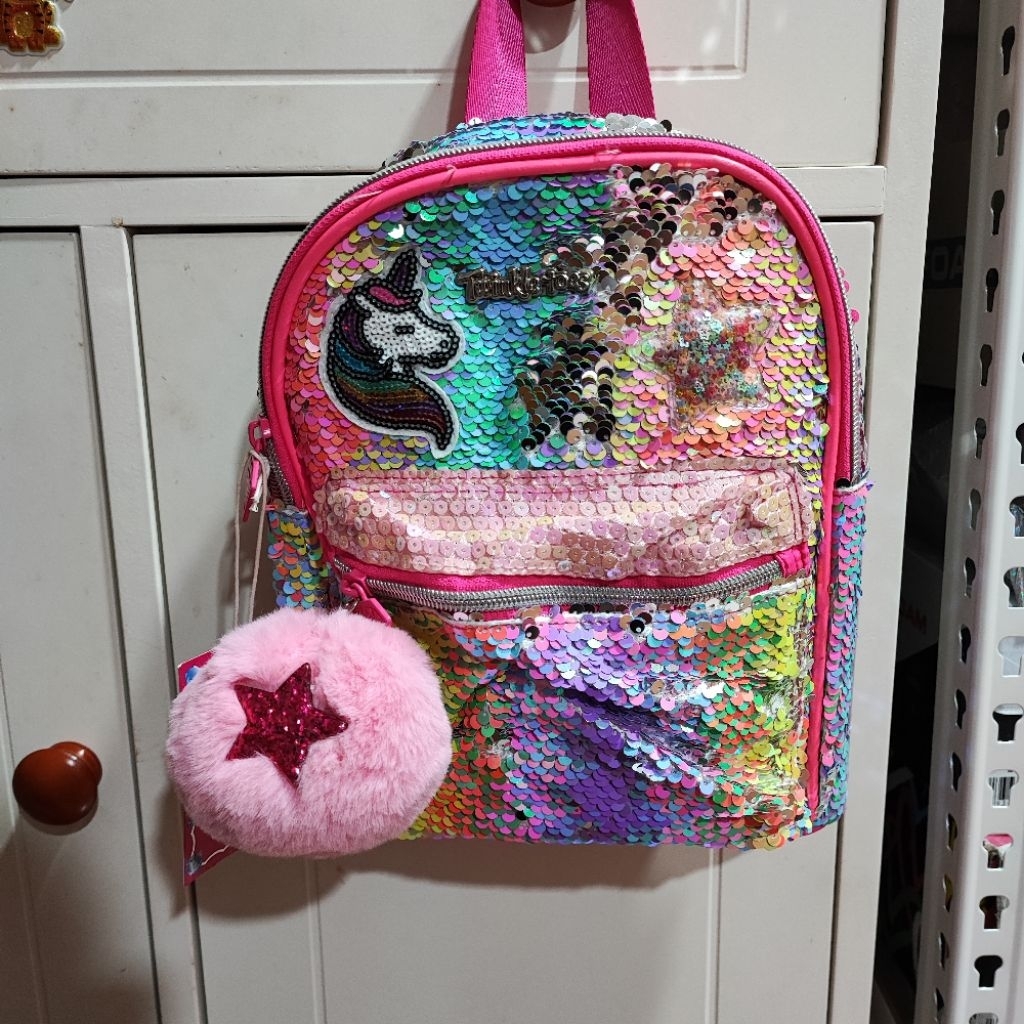Skechers Justice Girls' Rainbow Sequin Mini Backpack - ORI COUNTER