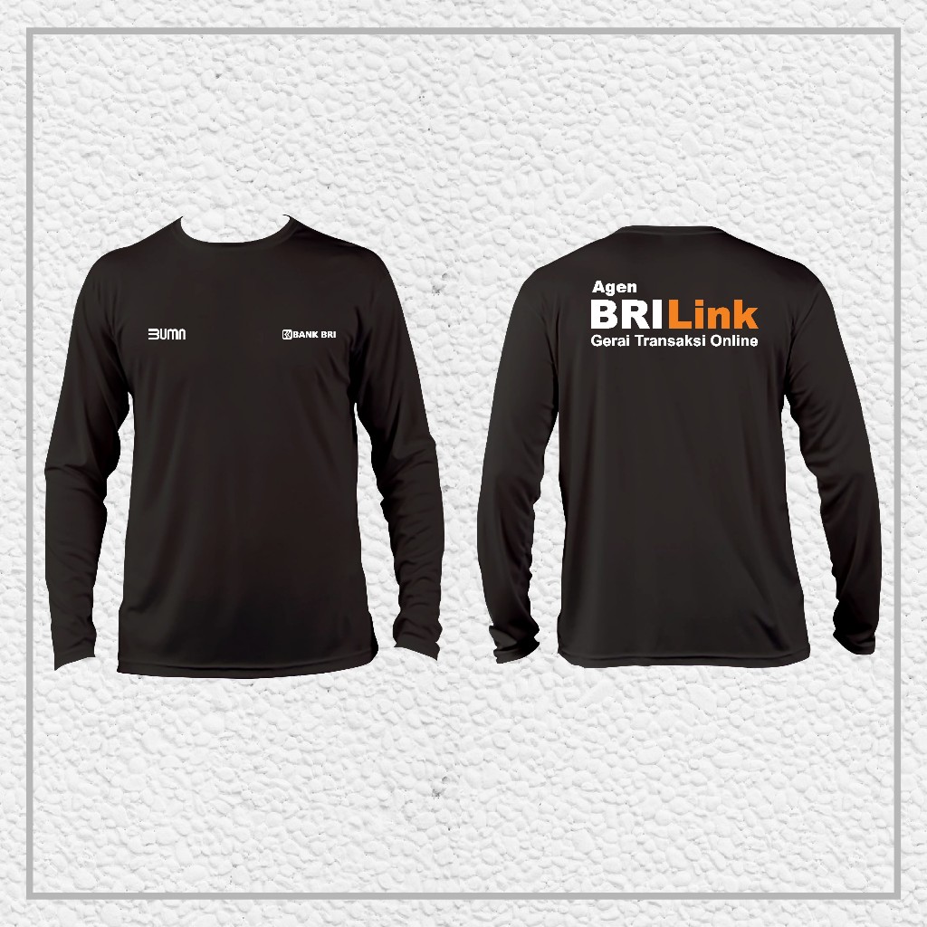 Kaos Baju Agen BRILINK  Lengan Panjang || Kaos Brilink Distro