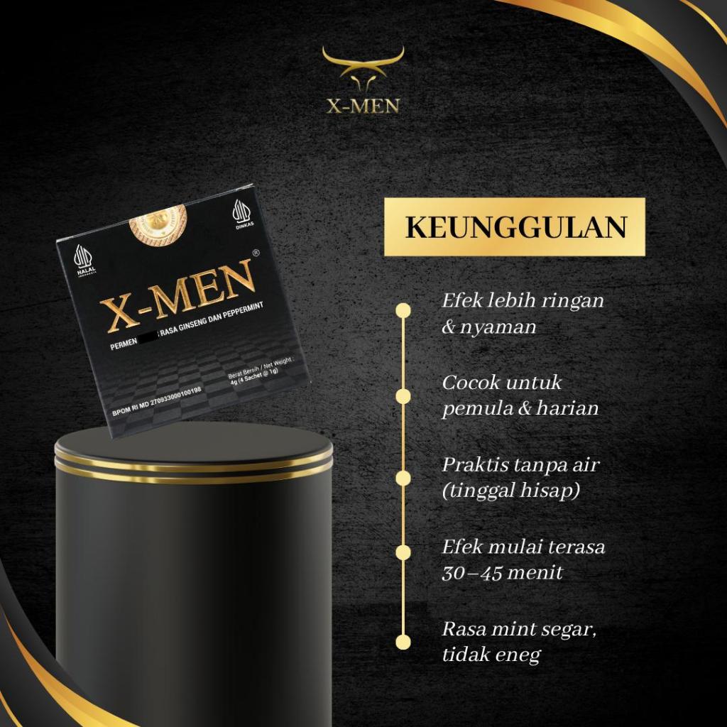 X Men Permen Ginseng Daily Herbal Mint Praktis Aman Untuk Pemula Aman Santai
