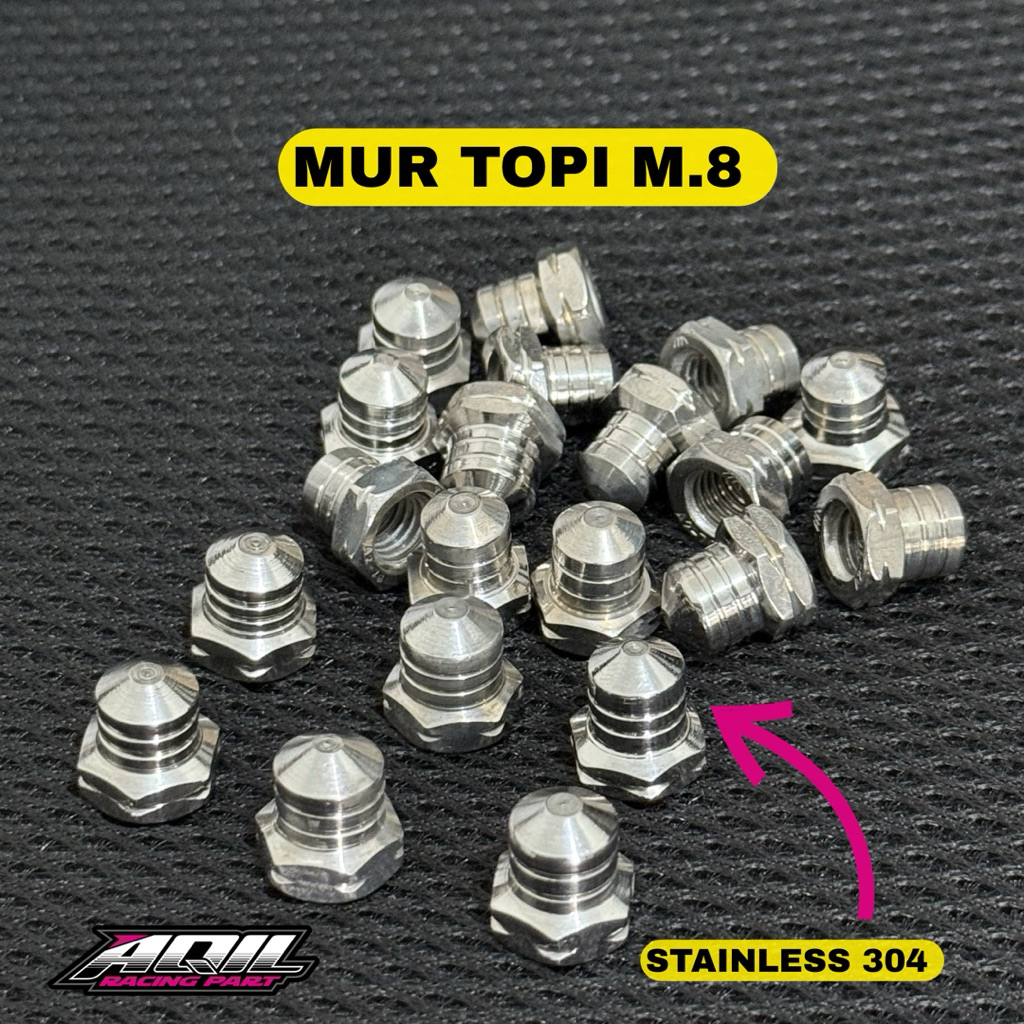 Mur M8 Mur 12 Topi Stainless Costom Probolt Indonesia