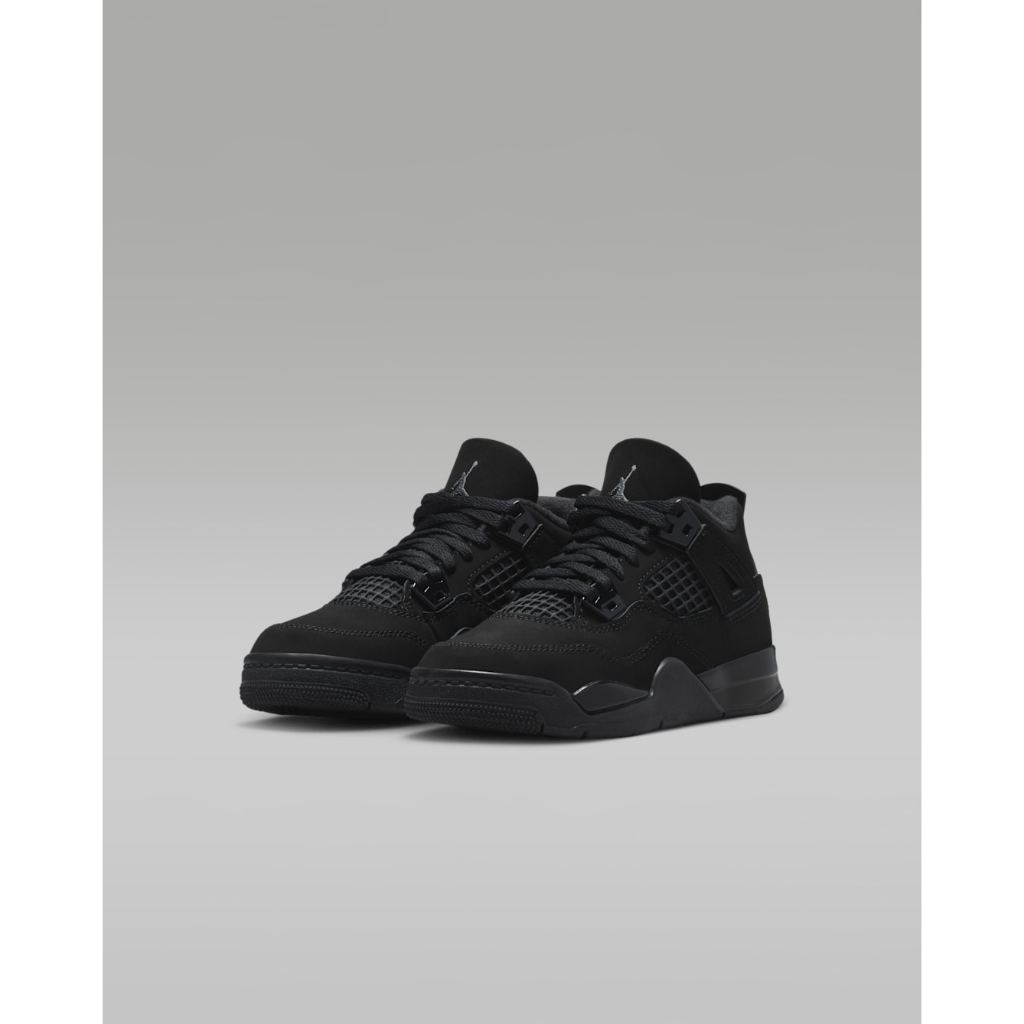 Ready Stock Air Jordan 4 Retro "Black Cat" Preschool (PS) IB4388-010