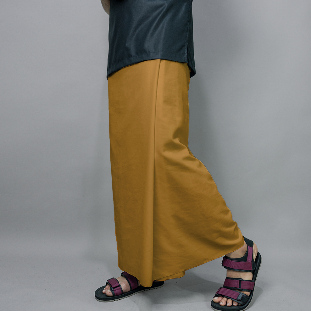 KATSAE - Sarung Pria Dewasa motif sarung polos Mustard / sarung sholat pria / sarung laki laki dewas