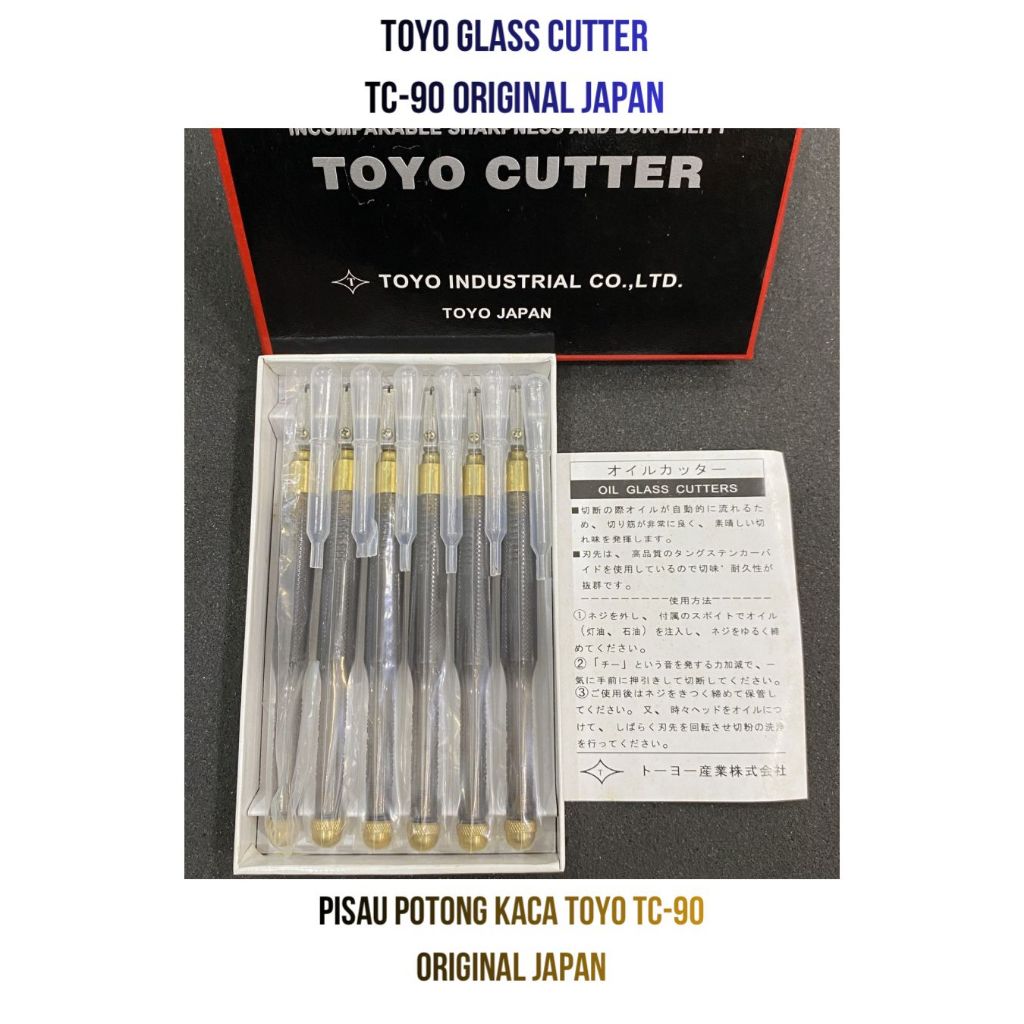 PISAU POTONG KACA TOYO ORIGINAL JAPAN / PISAU TOYO TC-90 ORIGINAL JAPAN / TOYO GLASS CUTTER TC-90