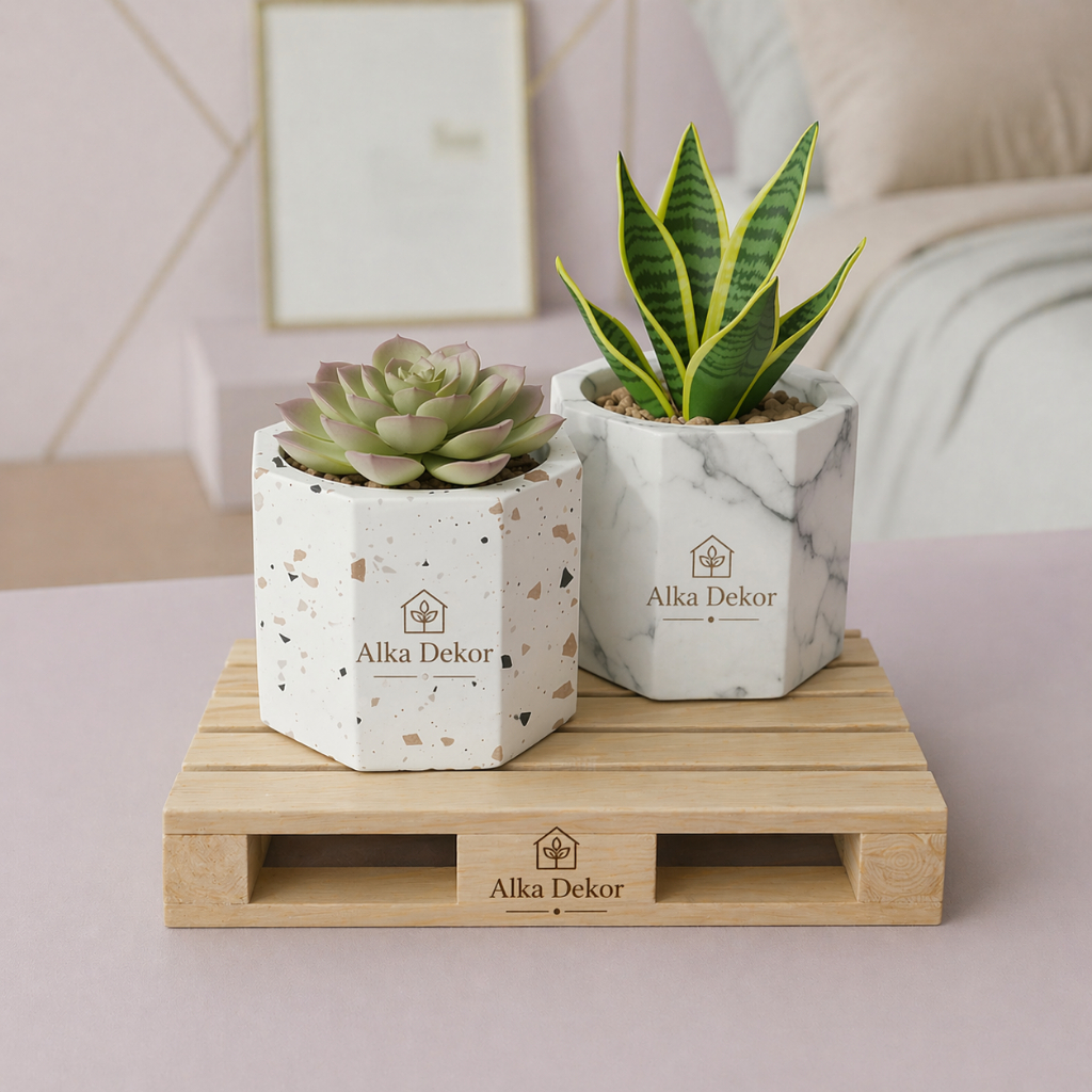 Tatakan Pot Kayu Palet Mini Handmade – Dekorasi Tanaman Aesthetic & Kekinian