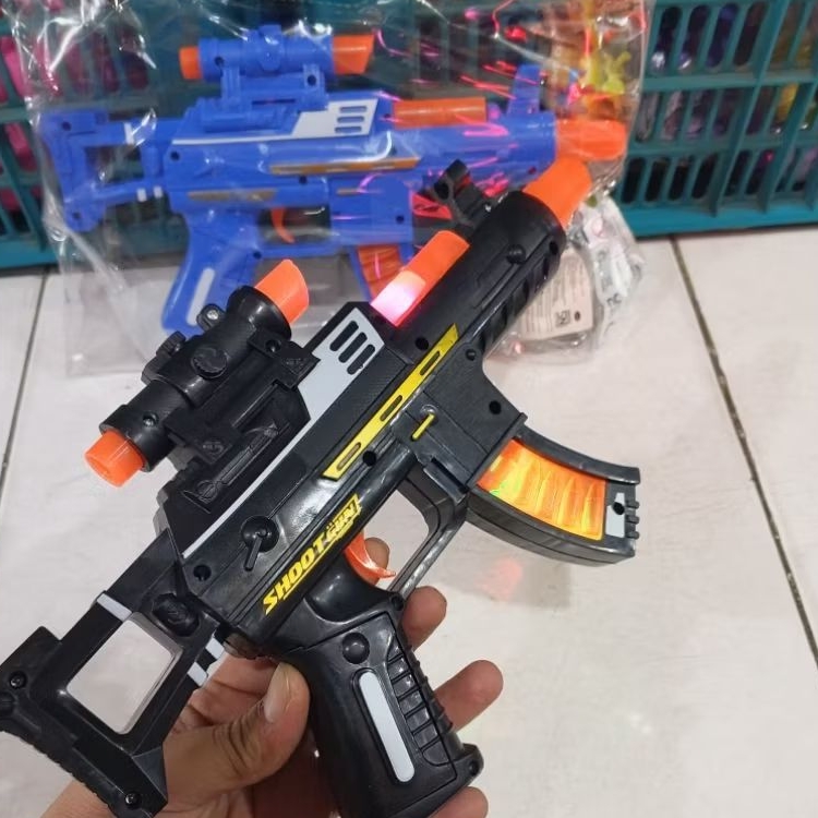 Mainan Anak Cowok Tembak Nyala dan Bunyi