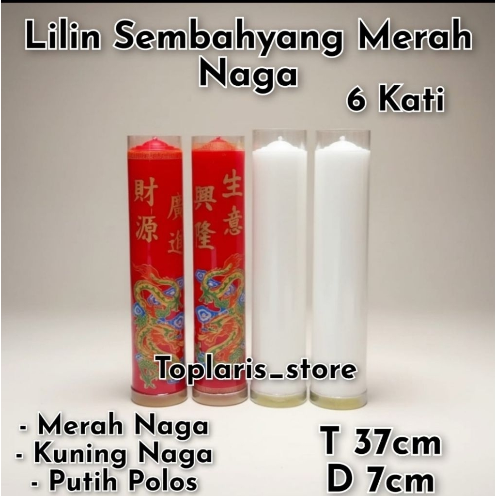 Lilin Merah / Lilin Naga / Lilin Doa Sembahyang 6 Kati