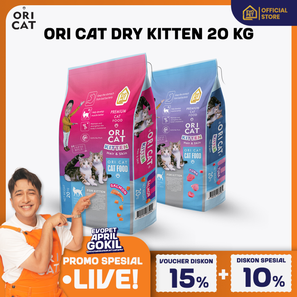 [EXCLUSIVE LIVE] ORI CAT DRY FOOD KITTEN 20KG
