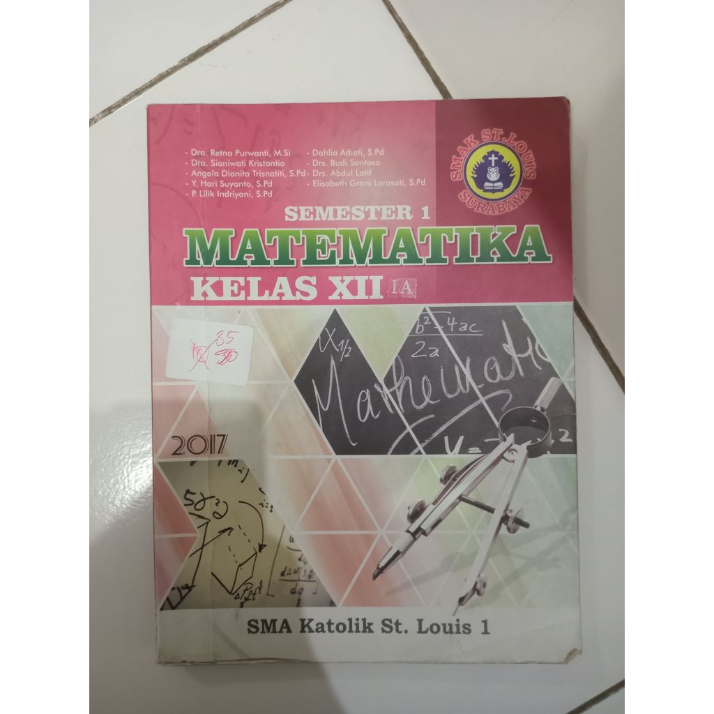BUKU MATEMATIKA KELAS XII SEMESTER 1 - SMA Katolik St. Louis 1