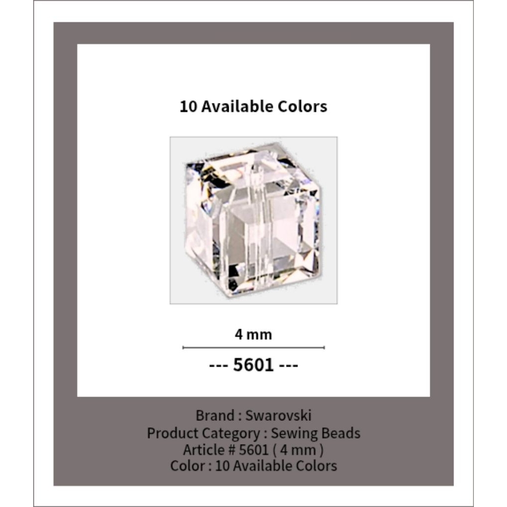 SWAROVSKI™ - Crystal Beads - Article # 5601 - 4 MM - Swarovski Crystal Beads - Manik Manik Kristal S