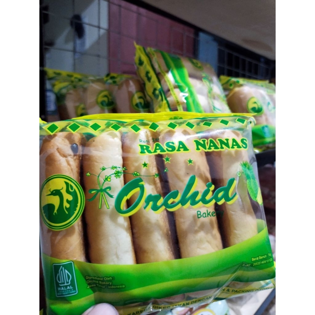 Roti orchid isi nanas enak lembut dan manis isi 5 (minimal 5pcs )