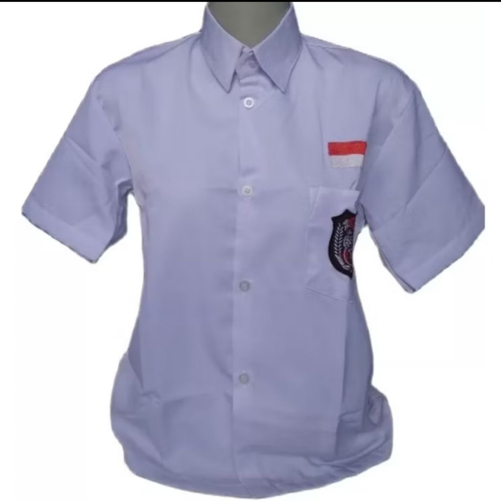 Baju Seragam Sekolah SD Putih bahan high twis yang mewah mengkilap dan licin Lengan Pendek Nyaman Di