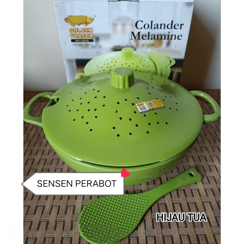 COLANDER WADAH NASI MELAMIN GOLDEN DRAGON