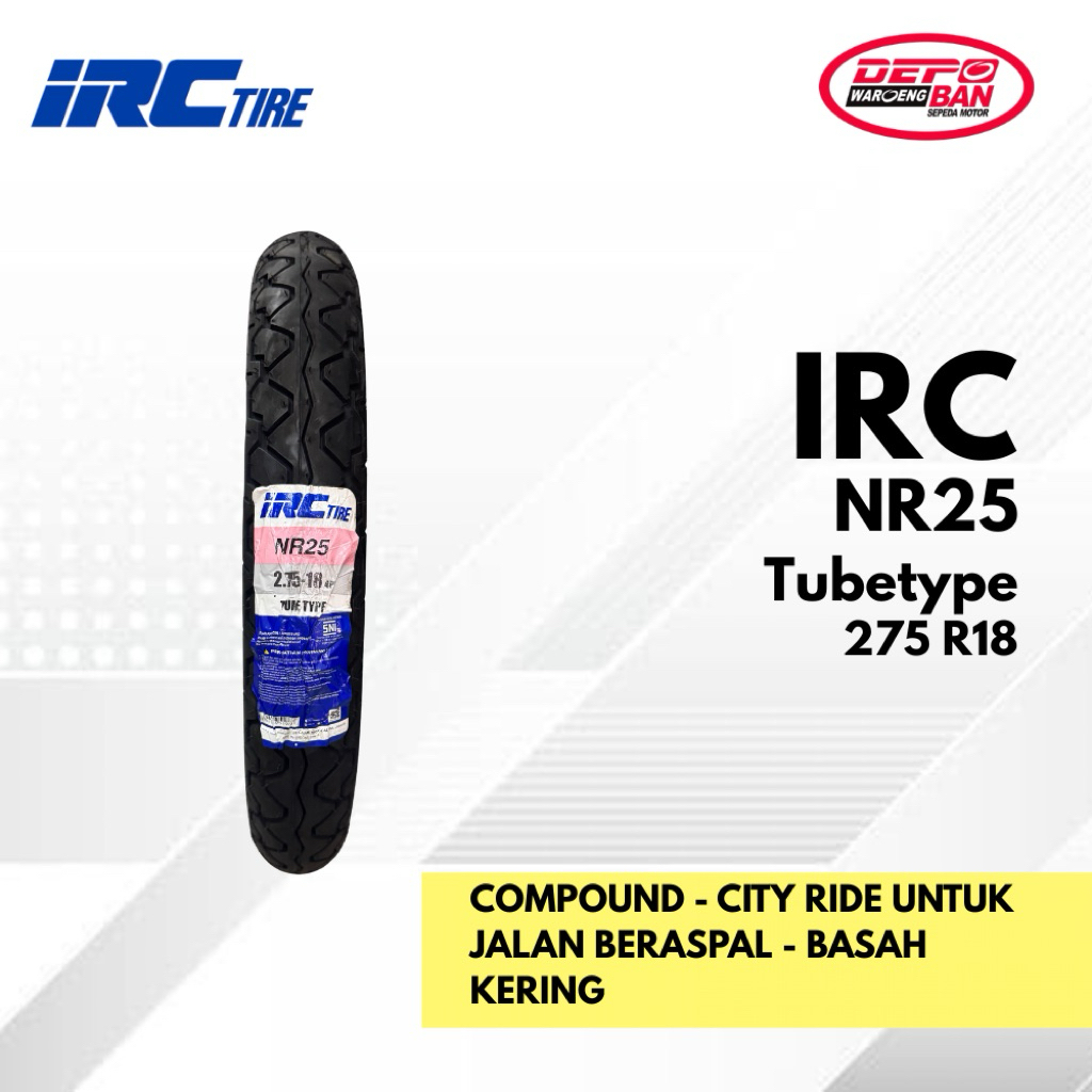BAN TUBETYPE NR25 275 R18 IRC NEW ORIGINAL