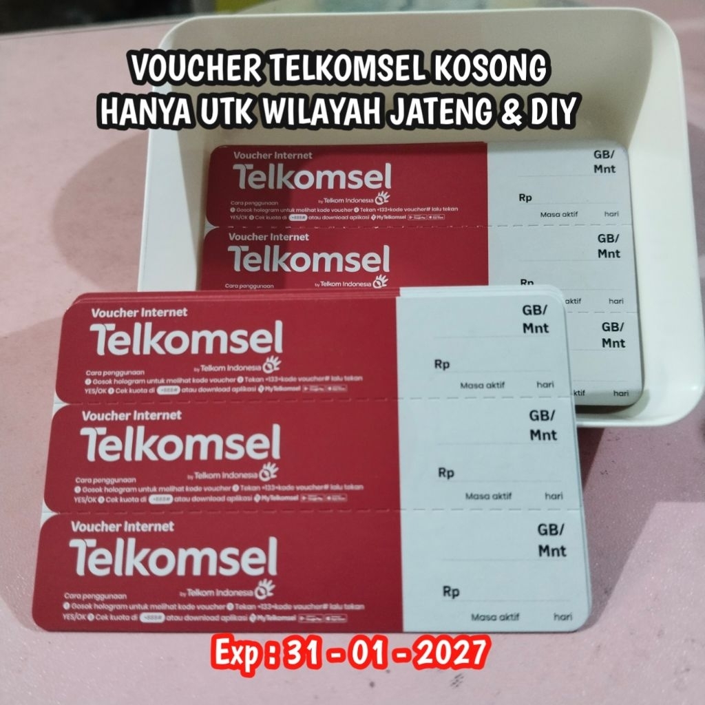 VOUCHER TELKOMSEL ZERO BLANK KOSONG JATENG