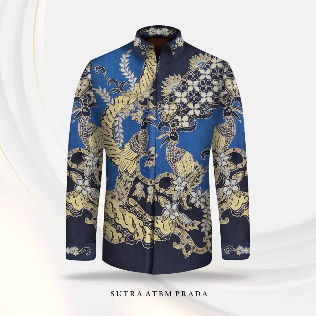 Kain Batik Tulis Sutra Prada Premium Pola Kemeja - RR017
