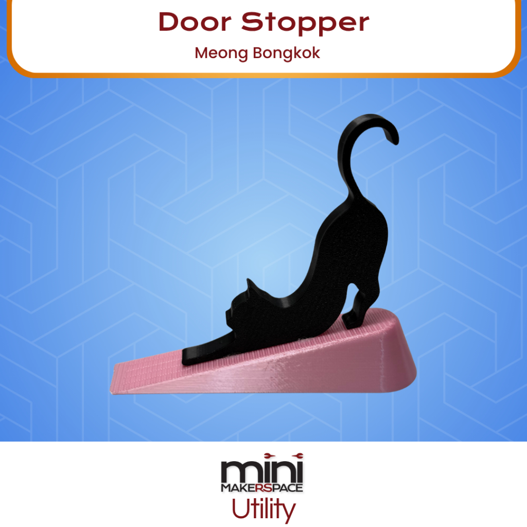 Meong Bongkok | Penahan Pintu Rumah Ganjal Door Stopper Kucing Lucu Plastik Karet