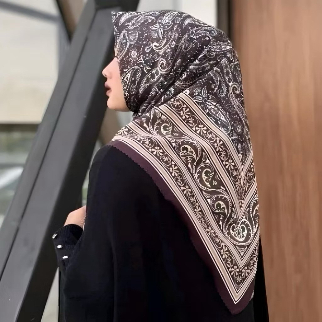 hijab segi empat motif turki/kerudung segi empat motif turki/jilbab segi empat motif turki