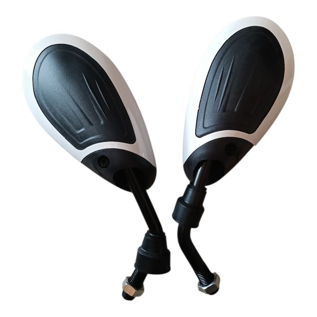 Spion Variasi Standar Suzuki SATRIA FU F HITAM PUTIH Set Sepasang Kiri Kanan Untuk Semua Motor