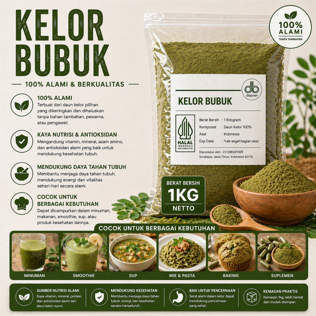 Daun Kelor Bubuk 1KG