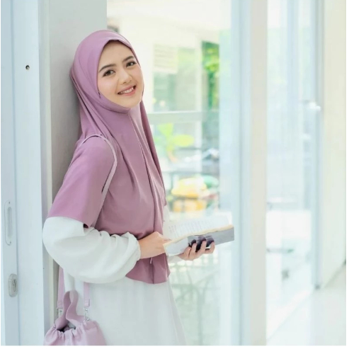 Hijab Bergo Dagu Malaysia Jersey Premium/Jilbab Bergo Malaysia