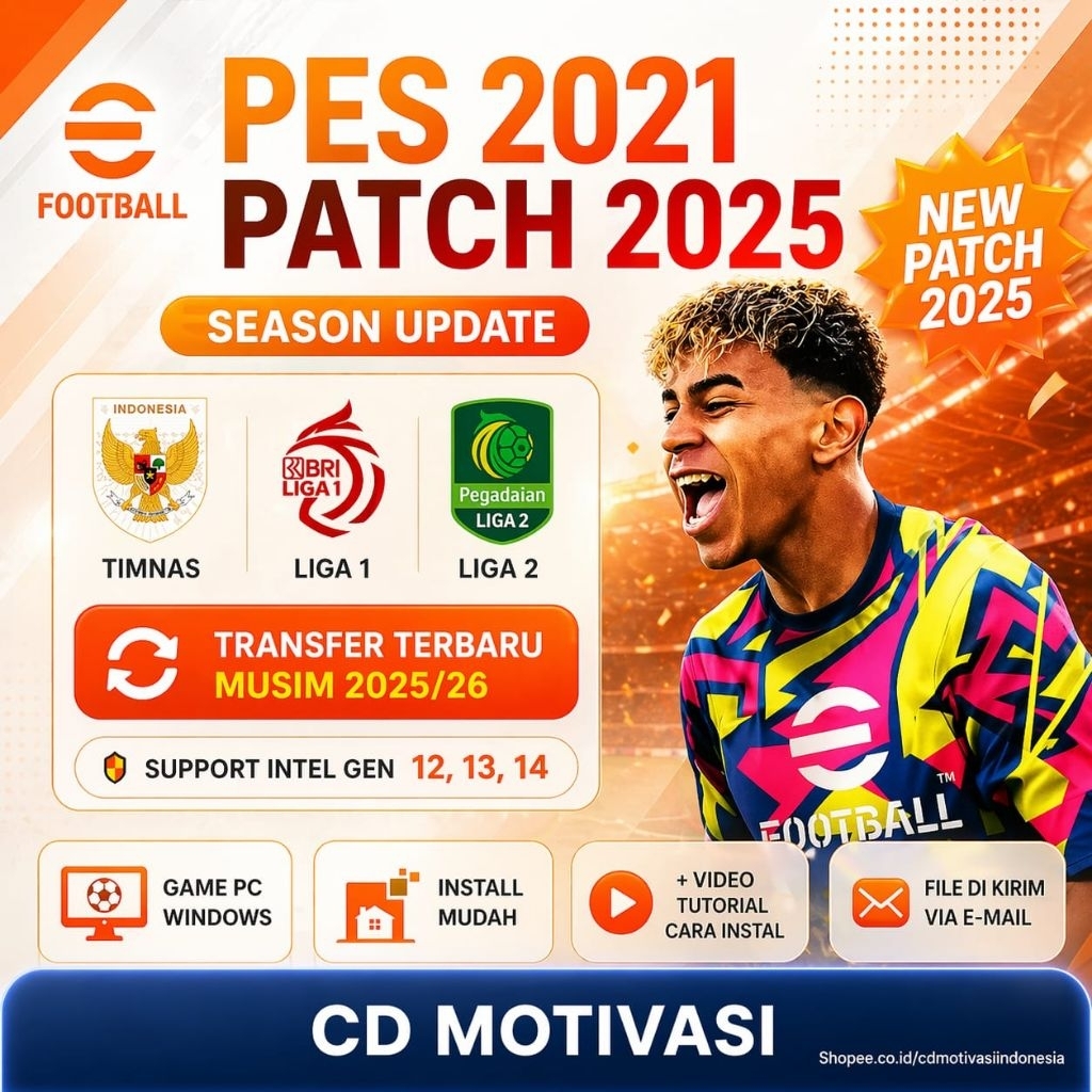 Game PC PES 2021 Patch 2026 Update Transfer Liga BRI 1 Indonesia Timnas Full Version Offline