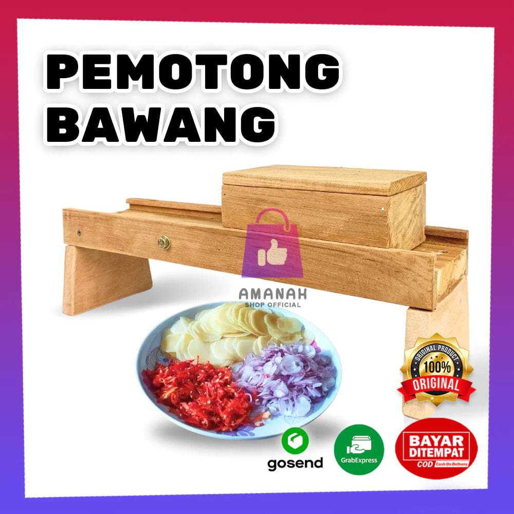 Parutan Bawang Merah Serbaguna Kayu Jati Tajam Mudah Digunakan